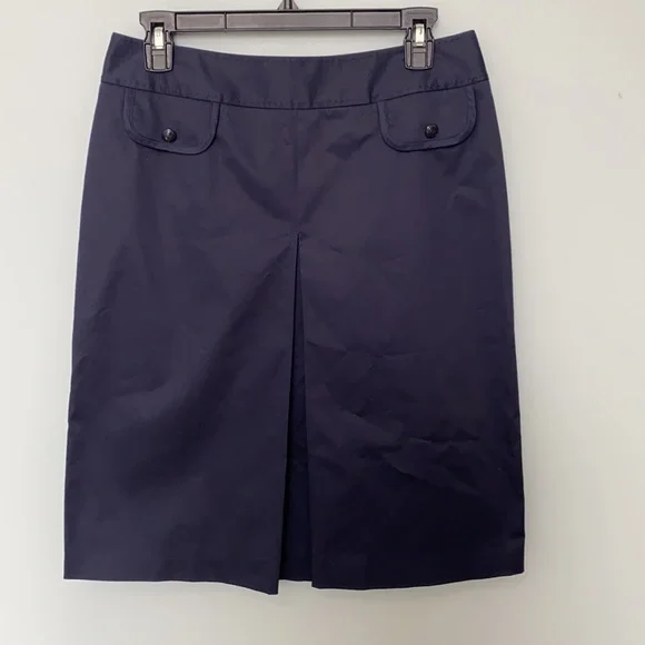 NWT Brooks Brothers Navy Pleat A Line Skirt Size 6 - Picture 2 of 6
